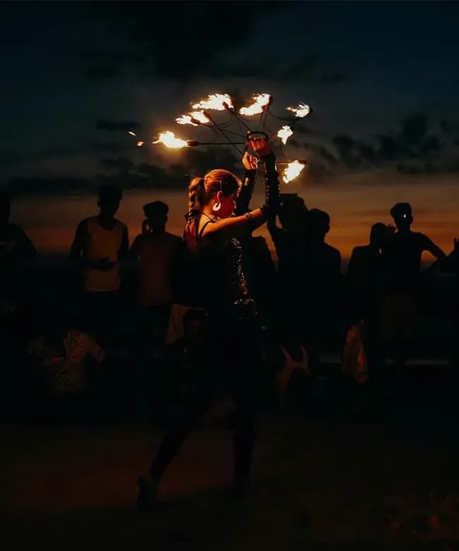 Corporate event with entertainment