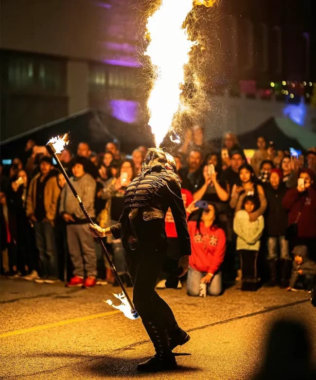 Nightclub event with entertainment