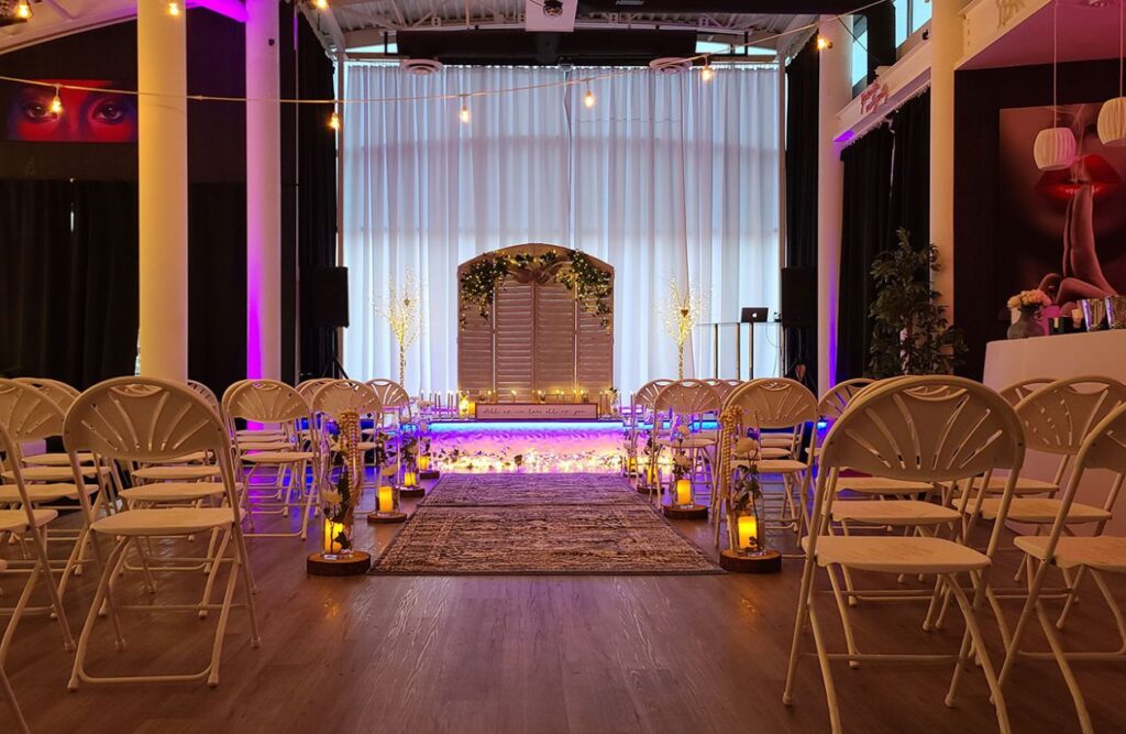 Modern indoor wedding venue in surrey