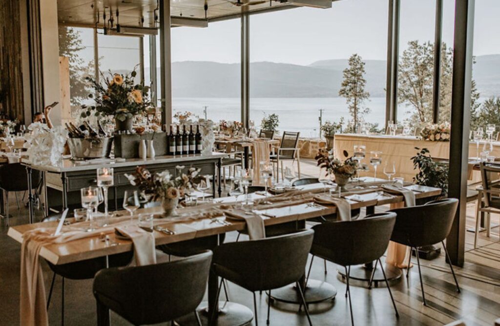 Spectacular Scenery indoor wedding venue in kelowna