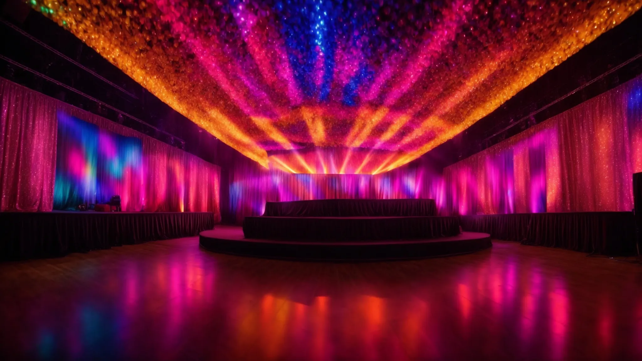 a vibrant drag performance stage, adorned with dazzling lights and bold colors, represents the essence of effective budget planning for an unforgettable event experience.