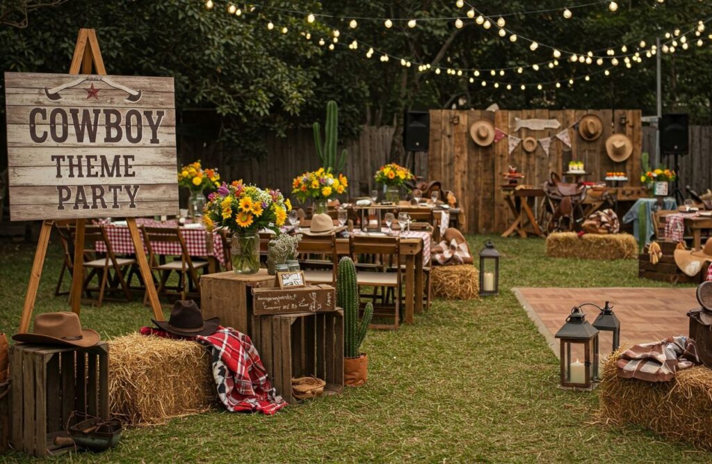 cowboy theme party decorations example