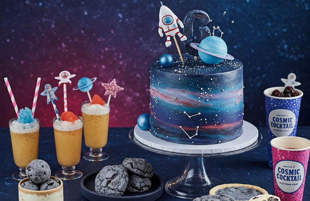 food and drinks for space themed birthday party