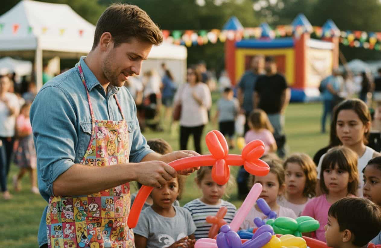 balloon artist for a children’s party
