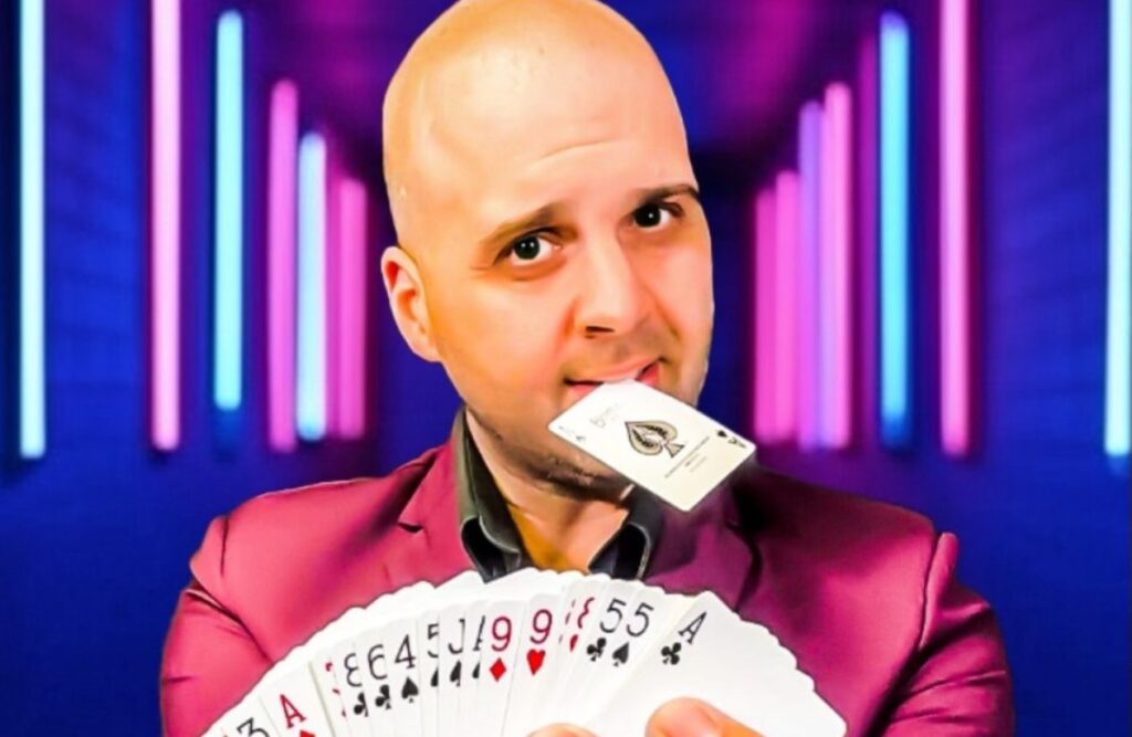 Michael Bourada magician for hire in moncton
